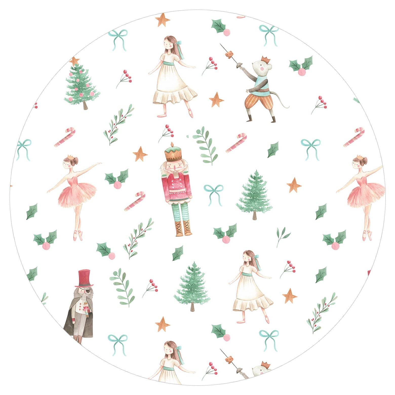 Vintage Nutcracker - Long Sleeve Cloud Soft Lounge Gown