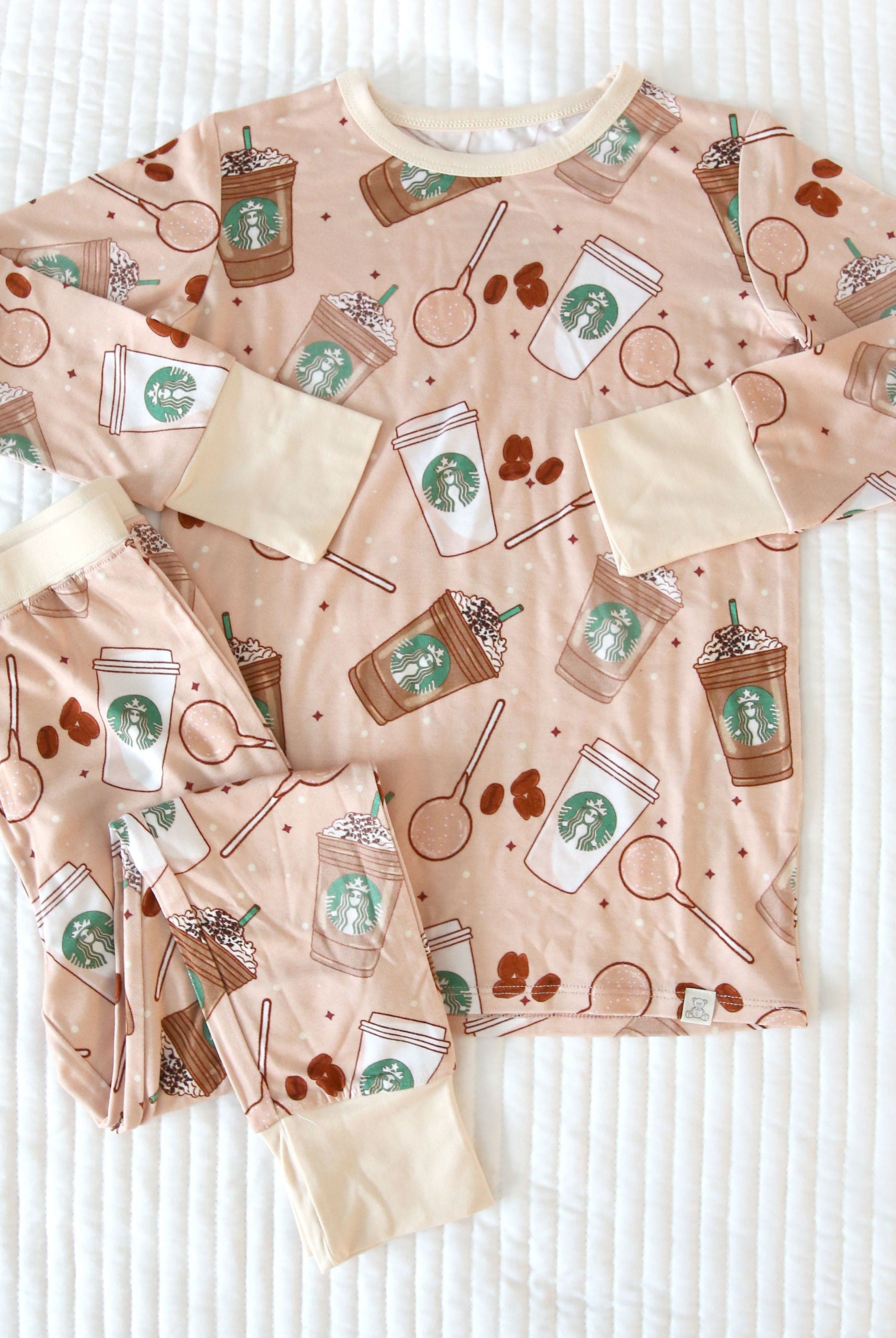 Little Snuggles Mocha Latte - Willow Bamboo Long Sleeve Lounge Set