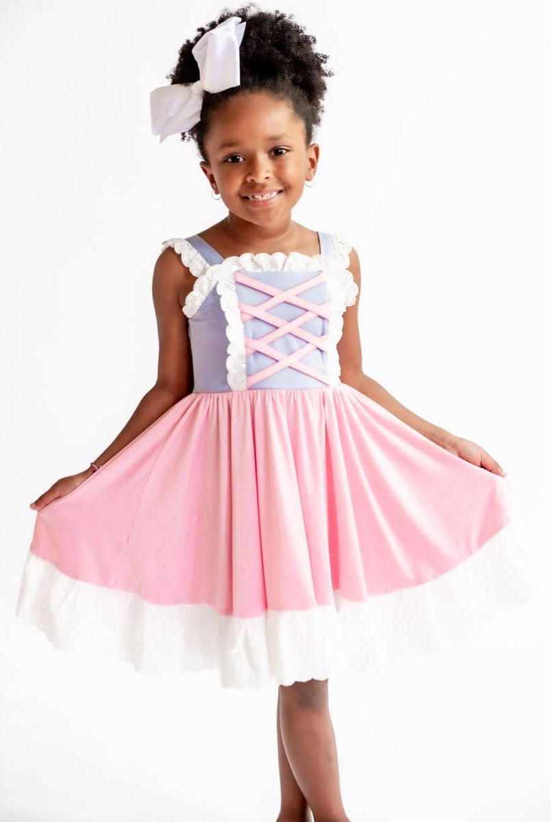 Spring 2022 Rapunzel Ruffle - Girls Hugs Twirl Dress - VER2