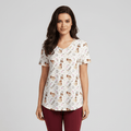 40% Off  Royals & Rebels Belle of the Ball - Women's Bamboo V Neck Short Sleeve Top