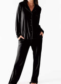 Boo Bash Back in Black - Women's Bamboo Long Sleeve Lounge Set