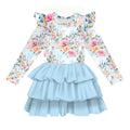 Castles & Cartoons Fairytale Dreams - Girls Long Sleeve Bamboo Tiered Tulle Dress (EST SHIP MID OCT)