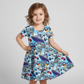 Royal Quest Magical Voyage - Girls Short Sleeve Bamboo Twirl Dress