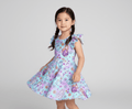 Fairytale Favorites Frozen Flowers - Girls Flutter Sleeve Bamboo Twirl Dress