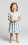 Royal Quest Ice Princess - Girls Short Sleeve Bamboo Twirl Dress