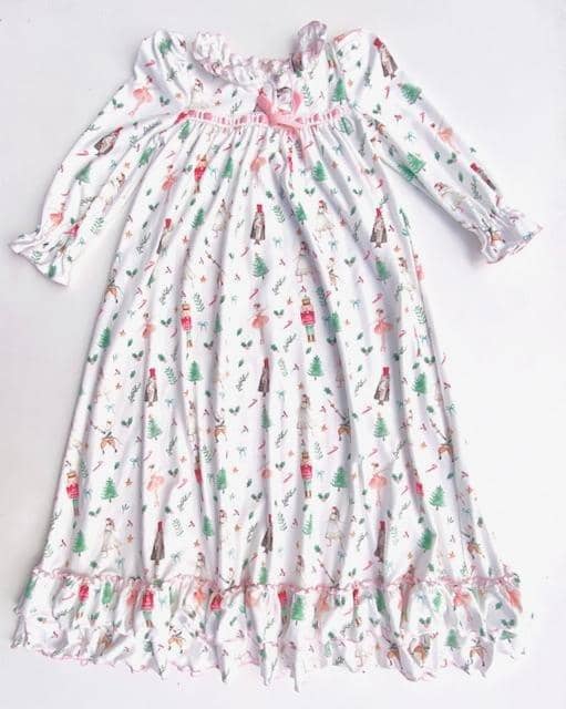 Vintage Nutcracker - Long Sleeve Cloud Soft Lounge Gown