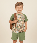 50% Off Storybook Squad Roarin Safari - Kid's Bamboo Daywear Short Set