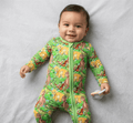 Timeless Tales Littlefoot & Friends - Bamboo Zippy Romper with 3 way zipper
