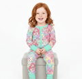 Fairytale Favorites Sea Princess Splashes - Bamboo Zippy Romper with 3 way zipper