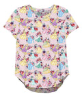 Castles & Cartoons Princess Blooms - Women's Bamboo Scoop Neck Short Sleeve Top