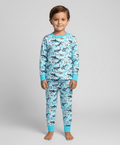 Summer Vibes Deep Blue Sea - Bamboo Long Sleeve Lounge Set