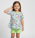 Summer Vibes Toy Box Tales - Bamboo Short Sleeve & Shorts Peplum Set