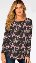 Boo Bash Evil Magic - Women's Bamboo Long Sleeve Snap Top