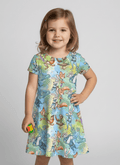 Royal Quest Zoo Crew - Girls Short Sleeve Bamboo Twirl Dress