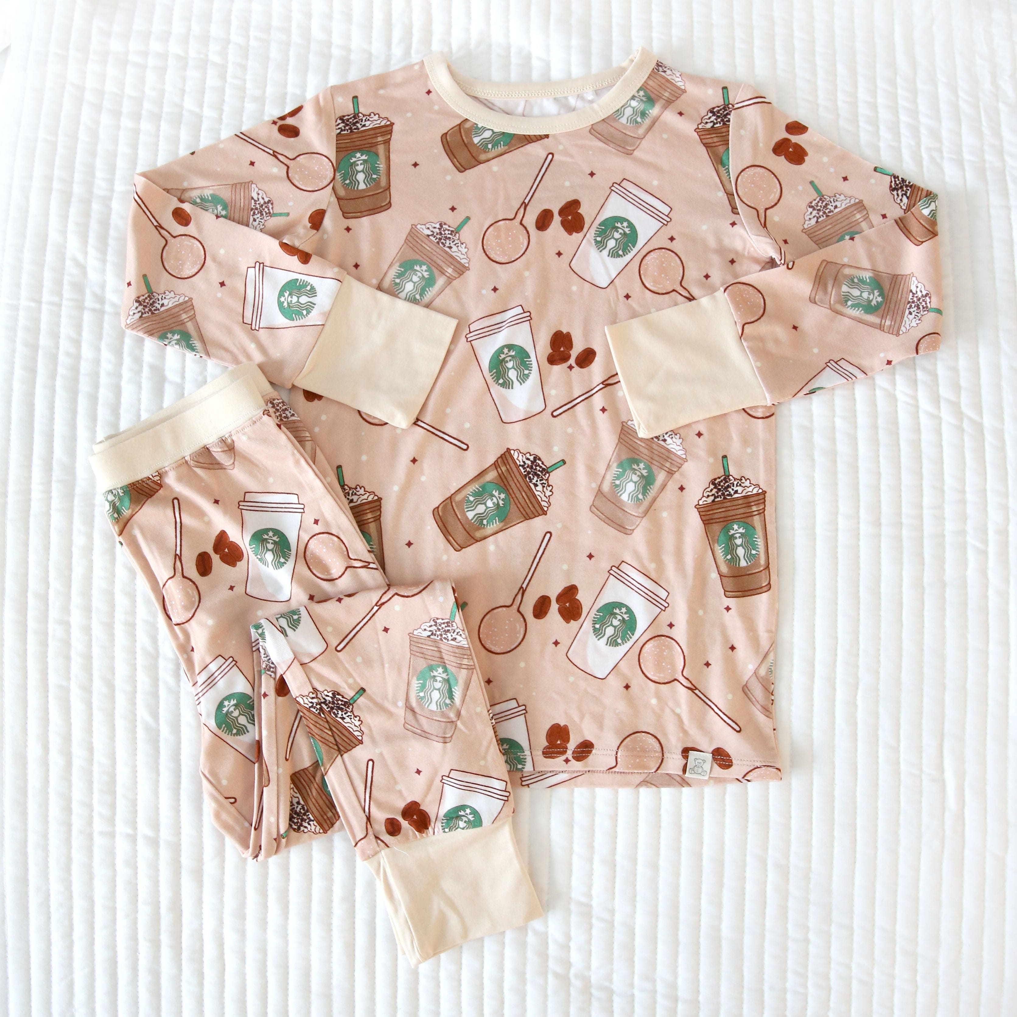 Little Snuggles Mocha Latte - Willow Bamboo Long Sleeve Lounge Set