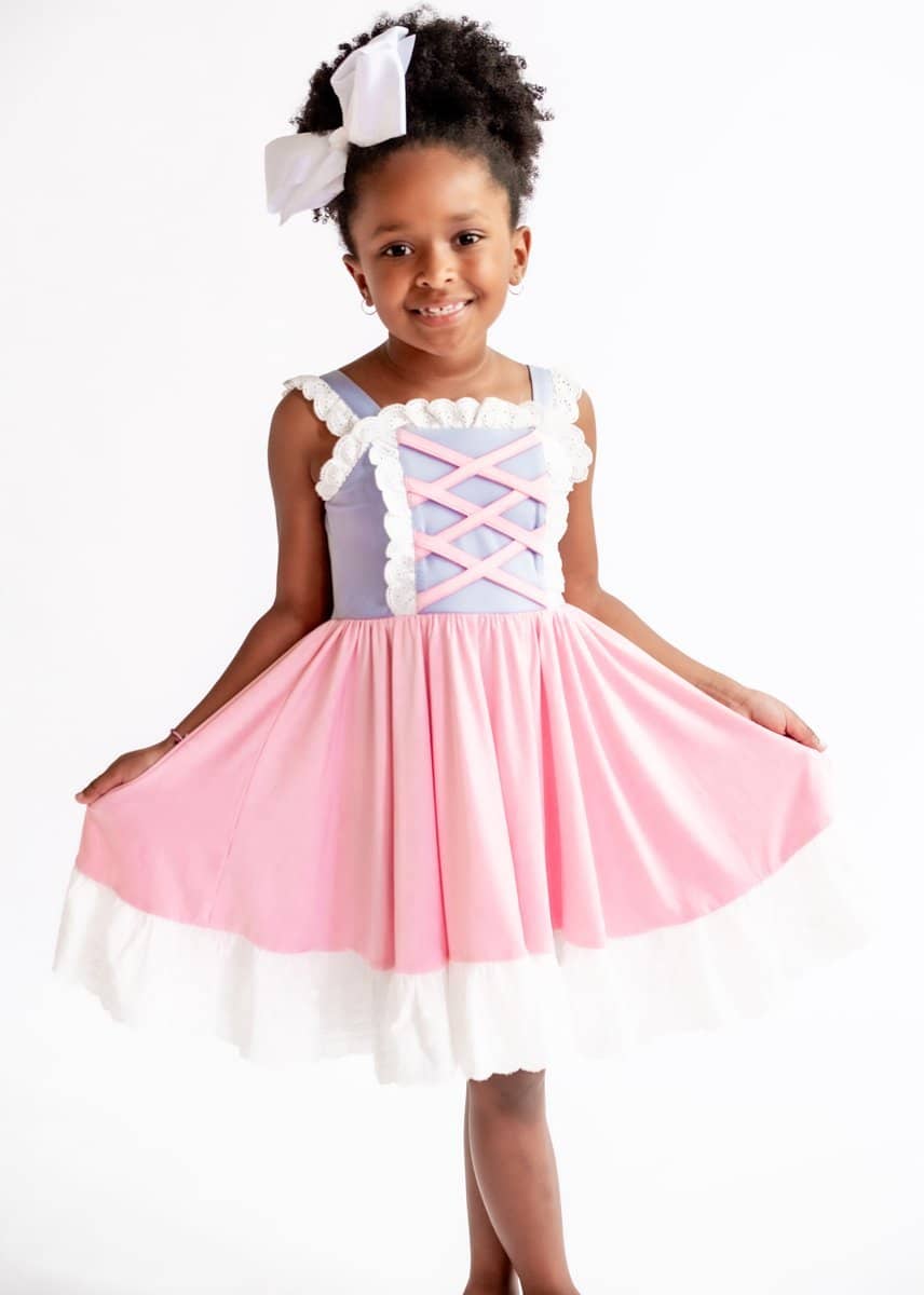 Spring 2022 Rapunzel Ruffle - Girls Hugs Twirl Dress - VER2